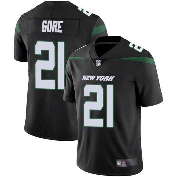 Men's New York Jets #21 Frank Gore Black Vapor Untouchable Limited Stitched NFL Jersey